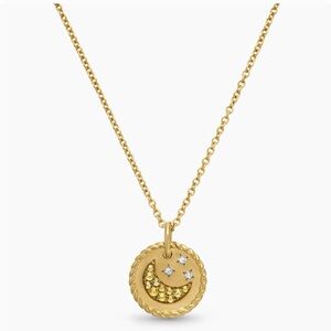 David Yurman Moon and Stars Necklace 18K
Yellow Gold w Yellow Sapphire Diamonds